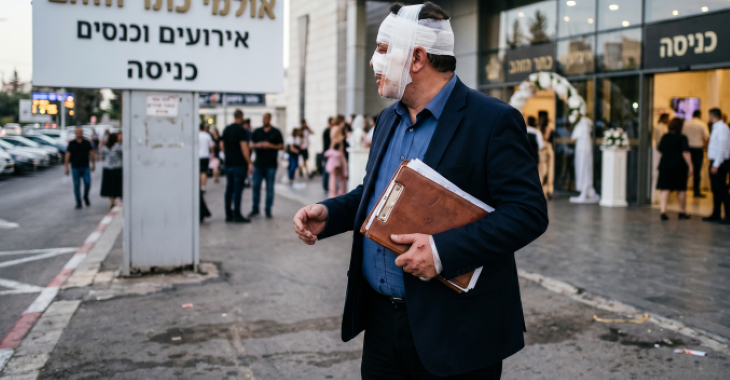 בעל אולם אירועים הותקף - חיצונית AI