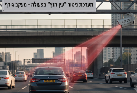 עין הנץ מעקב מצלמות תנועה (צילום להמחשה באמצעות בינה מלאכותית - G.G.I)