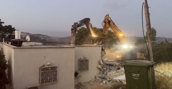 רשות מקרקעי ישראל הרסה בנייה לא חוקית בכפר בענה שבגליל
