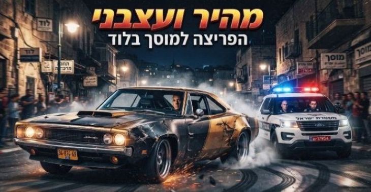גניבה מוסך לוד מהסרטים - חיצונית AI