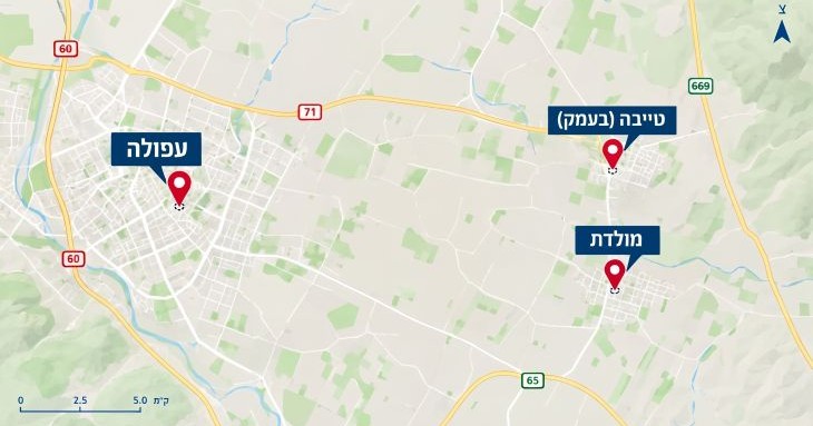 מפה א טייבה ג'רושי זועבי AI