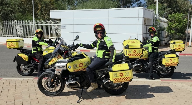 שבעה אופנועי ב.מ.וו חדשים מצטרפים לצי של מד"א